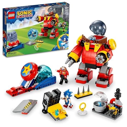LEGO Sonic The Hedgehog Sonic vs. Dr. Eggman’s Death Egg Robot Building Toy for Sonic Fans and 8 Year Old Gamers, Includes Speed Sphere and Launcher Plus 6 Sonic Figures for Creative Role Play, 76993 - Image 1
