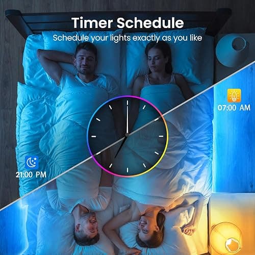 TJOY LED Lights for Bedroom 100ft, RGB Color Changing Led Strip Lighting with Remote and Smart APP Control, Music Sync Rope Lights via Bluetooth for Kitchen, TV, Room Decor thumbnail 5
