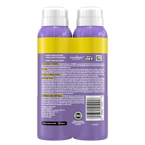 OFF! Clean Feel Picaridin Insect & Mosquito Repellent Bug Spray, 5 oz, 2 pk | Aerosol Spray, 20% Picaridin Formula, Fragrance Free, Lightweight, Long Lasting Protection from Mosquitoes, Flies, Ticks thumbnail 11