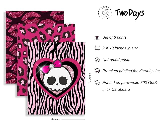 TwoDays Mcbling Room Decor Aesthetic, Trashy Y2k Posters for Girls bedroom, 2000s Hot Pink Wall Art, Emo Baddie Prints for women Apartment.(8" X 10", Set Of 6, UNFRAMED) thumbnail 3