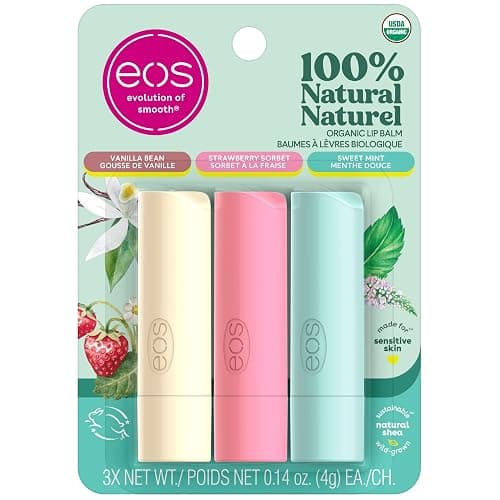 EOS 100% Natural & Organic Lip Balm Stick - Variety Pack | 12g | 3-pack - Image 1