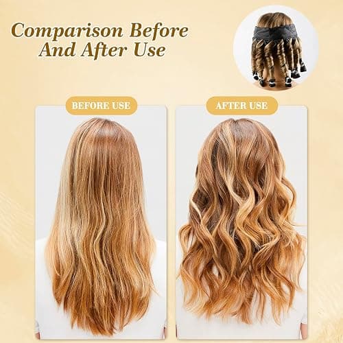 Satin Heatless Hair Curler for Long Hair - Adjustable 8 Rollers Set, Overnight Sleeping Curlers Headband for Natural Waves, No Heat Damage, DIY Styling Kit for Women & Girls(Leopard Color) thumbnail 4