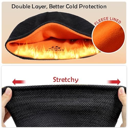 Lvaiz Mens Winter Beanie Hat Warm Fleece Lined Skull Cap for Men Reversible Women Windproof Watch Hat Knit Warm Unisex Beanie thumbnail 4