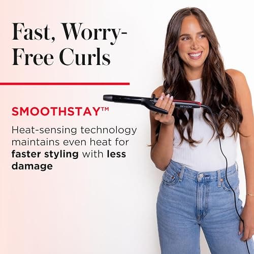 REVLON Smoothstay 1 Inch Curling Iron - Coconut Oil Infused Curling Wand Helps Enhance Shine & Smoothness, Creates Tight Bouncy Curls, and Reduced Frizz thumbnail 4