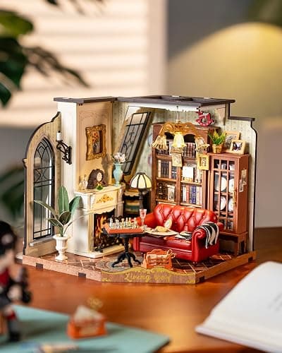 Rolife DIY Miniature House Kit for Adults, Mini Wooden Dollhouse Kit, Tiny House Diorama Building Kits-Birthday Christmas Craft Hobbies Gift for Teens Kids (Catherine's Living Room) thumbnail 2