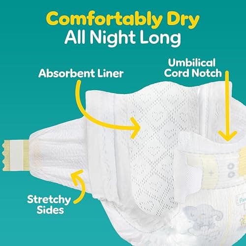 Pampers Baby Diapers - Swaddlers - Size 0, 140 Count, Ultra Absorbent Disposable Newborn Diaper thumbnail 2