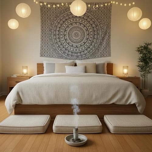 Craft Trade Wall Tapestry, Bohemian Boho Living Room Decor - 50x60 Inches, Black and White thumbnail 4