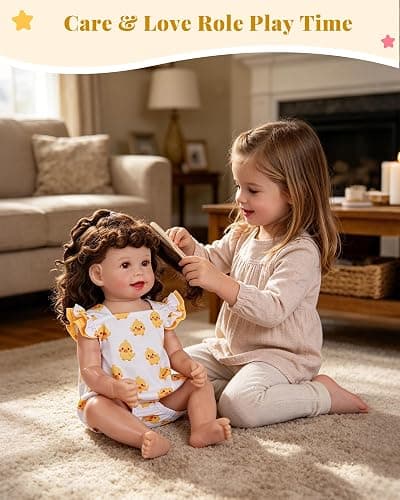 BABESIDE Reborn Baby Doll Clothes for 17- 22 Inch Dolls | 2-piece duck pattern reborn baby doll clothes outfits for 17–22 inch dolls with 1 doll romper and 1 matching headband thumbnail 6