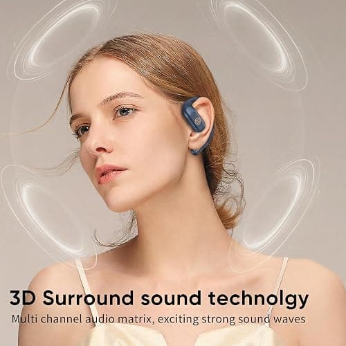 BUGANI Open Ear Headphones, Bluetooth 5.4 Wireless Earbuds with 60H Playtime, ENC Noise Cancelling Mic for Clear Calls, IPX5 Waterproof Sports Earphones for Running Workout Cycling thumbnail 8