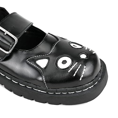 T.U.K. Kitty Cat Mary Jane Shoes for Women, Round Toe Ankle Strap Oxford Shoes thumbnail 6