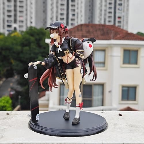 GOLEHS Genshin Impact Hu Tao Skateboard Figurine – 9 Inches Tall, 7 Inches Wide – Collectible Action Figure thumbnail 2