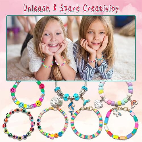 leitait Girls Toys Bracelet Making Kit -3400pcs Charm Jewelry Making Kit Supplies,Unicorn/Mermaid Crafts Birthday Christmas Gifts for Girls Ages 5 6 7 8 9 10 11 12 Years Old thumbnail 5