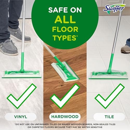 Swiffer Sweeper Wet Mopping Cloths, Mops for Floor Cleaning, Open-Window Fresh, 24 Count thumbnail 3