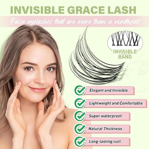 KEYYOU Fairy Venus Lash Clusters Kit Venus Lash Extension Kit C Curl 120Pcs Eyelash Extension Wispy Natural Invisible Band with Waterproof DIY at Home(Venus-C-8-18MIX) thumbnail 3