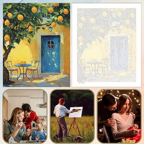 5DDIYART Lemon Fruit Paint by Numbers for Adults Beginner, Paint by Number Kits on Canvas Without Framed,Paint by Easy Acrylic Painting Home Wall Decor 16x20inch thumbnail 6