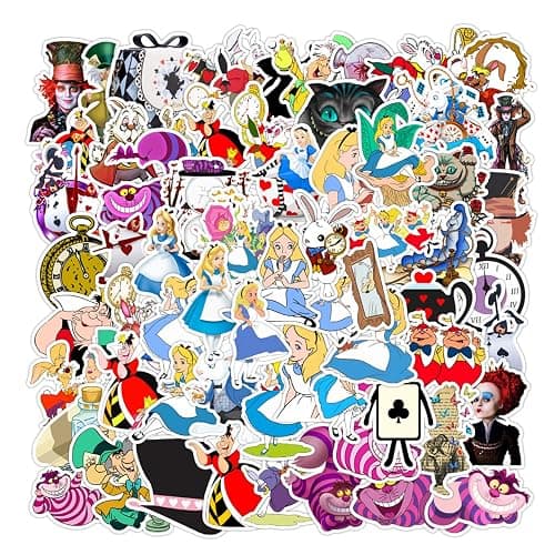 70Pcs Hot Disney Alice in Wonderland Stickers Pack for Water Bottles Cup Laptop Guitar Car Motorcycle Bike Skateboard Luggage Box Vinyl Waterproof Graffiti Patches WJ thumbnail 2