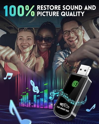 Wireless CarPlay Adapter for Apple iPhone iOS 10+ & Cars from 2015+, Mini Edition, Converts Factory Wired to Wireless CarPlay Dongle Plug & Play (Brushed Cobalt Blue) thumbnail 8
