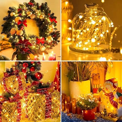 Fairdeer 6 Pack Fairy Lights Battery Operated - 7ft 20 Led Twinkle Lights 3 Modes, Bulk Mini String Lights Waterproof for Mason Jars Vases DIY Party Wedding Fathers Day Decoration -Warm White thumbnail 6