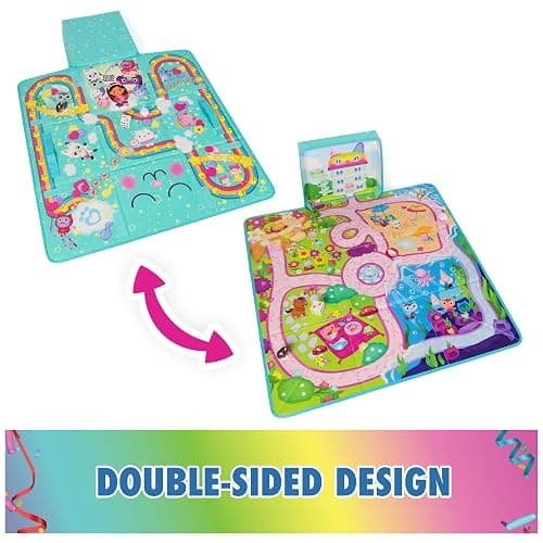 DreamWorks GABBY'S Dollhouse, Gabby Cat Playmat, with 2 Figures, Dollhouse Accessories & Board Game with Dice, Kids Toys for Girls & Boys Ages 3 and Up thumbnail 4