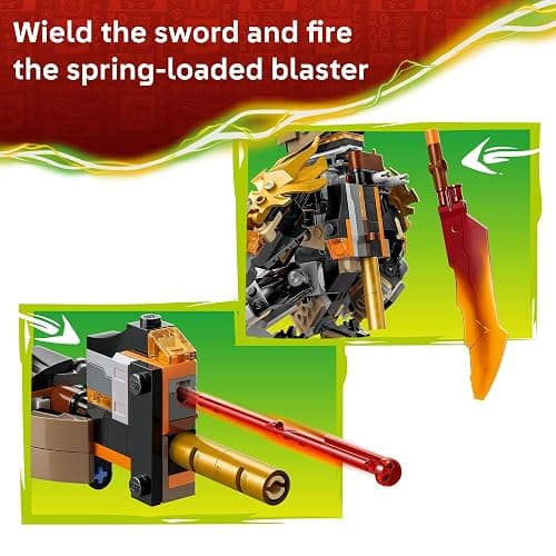 LEGO NINJAGO Cole’s Mission Mech & Dragon Zane Building Toy for Boys, Girls & Kids, Ages 7+ - Poseable Mech W/Cole, Acid Monster, & Zane Minifigures for Pretend Play - Gift Idea for Birthdays - 71854 thumbnail 4