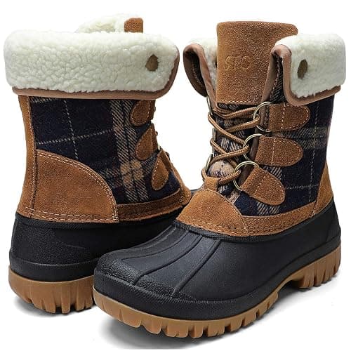 STQ Womens Winter Duck Boots Waterproof Cold Weather Snow Boots - Image 1