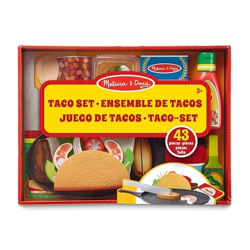 Melissa & Doug Fill & Fold Taco & Tortilla Set | Kitchen Accessories | Role Play | Toys for 2 Year Old boy | Toy Kitchen | Play Food | Toy Food | Pretend Play | Age +3 Years | Gift for Boy or Girl thumbnail 6