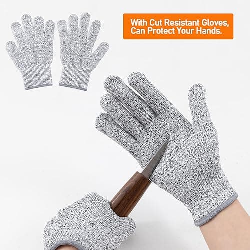 10Pcs Wood Carving Kit, Beginner Set With Resistant Gloves, Spoon & Whittling Knife, Sandpaper for Woodworking thumbnail 7