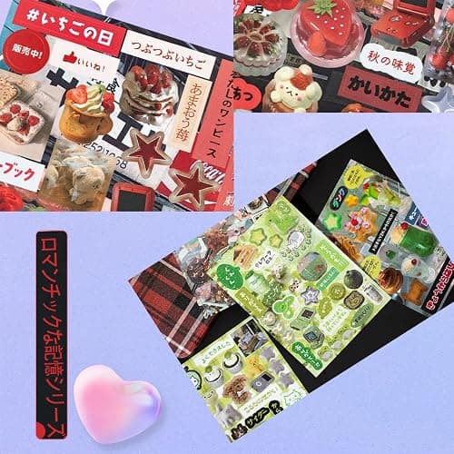 Japanese Aesthetic Sticker Book for Adults – 800+ Retro Manga Style Stickers for Journaling, Planners, Scrapbooking & DIY Crafts (45 Sheets) thumbnail 6