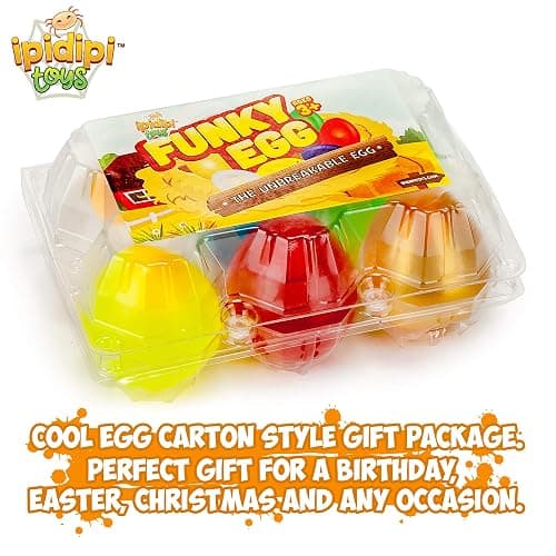 IPIDIPI TOYS Colorful Squishy Eggs Stress Ball - Multicolor Clear Egg Yolk, Yolk Balls for Kids - Birthday Party Favors, Classroom Prizes, Goodie Bags Stuffers for Kids - Assorted Colors, Pack of 6 thumbnail 7