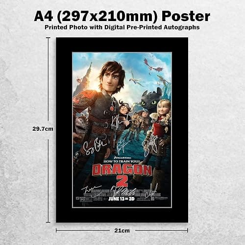 HWC Trading How to Train Your Dragon 2 Gifts Printed Poster Signed Autograph Picture for Movie Memorabilia Fans (ID-003231) - A4 Print Only thumbnail 2