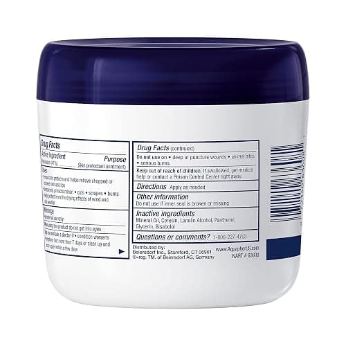 Aquaphor Healing Ointment, Advanced Therapy Skin Protectant, Multi-Purpose Healing Ointment and Body Moisturizer, For Dry, Cracked Skin, Minor Cuts and Burns, 14 Oz Jar thumbnail 14