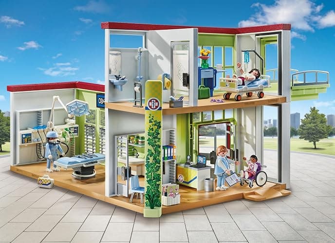 PLAYMOBIL Action Heroes 71615 Modernes Krankenhaus, mit Vier Figuren, medizinischen Geräten und Accessoires, zu über 80 % aus recycelten und biobasierten Materialien, Spielzeug für Kinder ab 4 Jahren thumbnail 2
