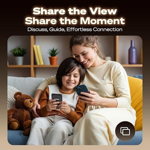SYNCO XView Vlog Selfie Monitor Schermo 4K per iPhone e Android, Wireless Magnetico Telecamera Posteriore Phone Monitor con Gamma 164FT, Batteria 3H, Altoparlante Integrato per Youtube TikTok Live thumbnail 4