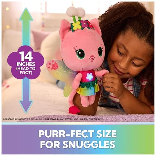 Gabby’s Dollhouse Fairylandia Official Rainbow Light-Up Kitty Fairy Plush, Cat Stuffed Animal, Sensory Toys for Ages 3 & Up thumbnail 5