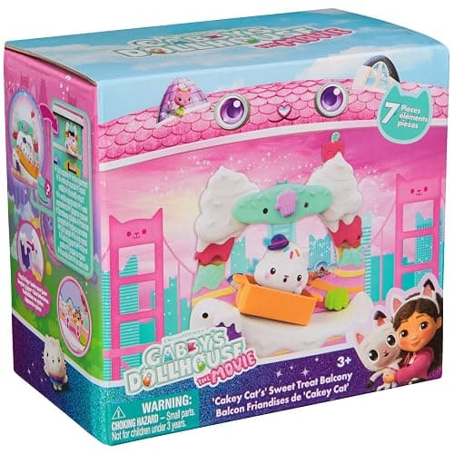 DREAMWORKS GABBY'S DOLLHOUSE The Movie, Cakey Cat's Sweet Treat Balcony with Toy Figure & Dollhouse Accessories, Kids Toys for Girls & Boys Ages 3 and Up thumbnail 9