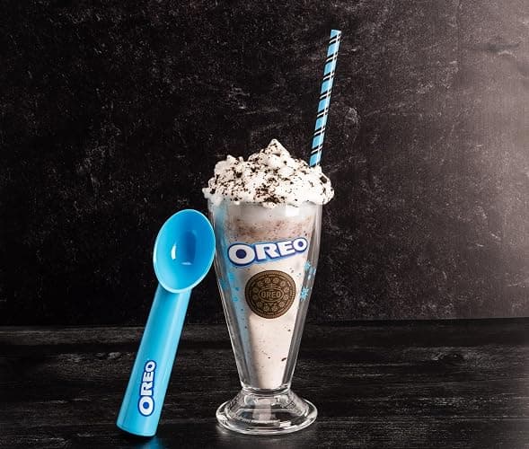 Oreo Milkshake Gift Set, Includes Cookie Pieces, 2 Glass Cups, 2 Straws & Ice Cream Scoop, White Elephant Idea, by Frankford Candy thumbnail 6