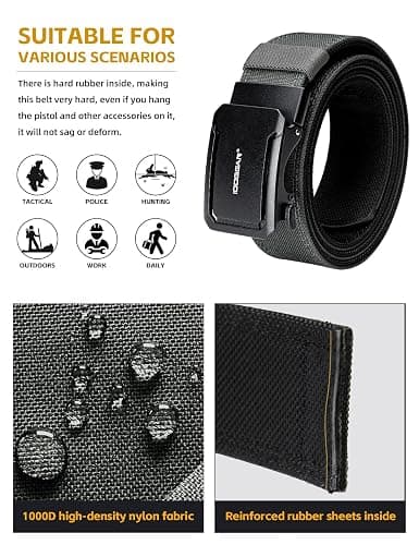 IDOGEAR SPORTS Quick-Adjust Tactical Ratchet Belt | Heavy-Duty 1000D Nylon for EDC, CCW & Duty Use thumbnail 2