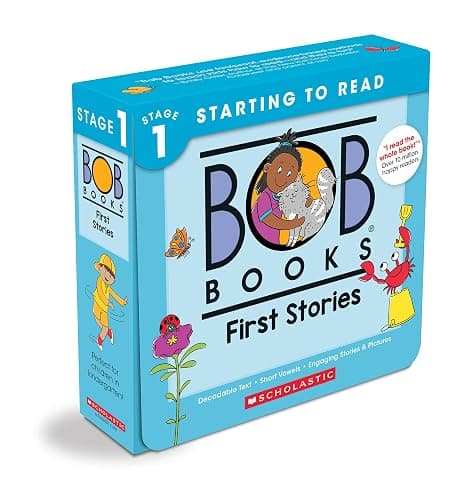 Bob Books - First Stories Box Set | Decodable Phonics Books, Ages 4 and up, Kindergarten (Stage 1: Starting to Read) - Image 1