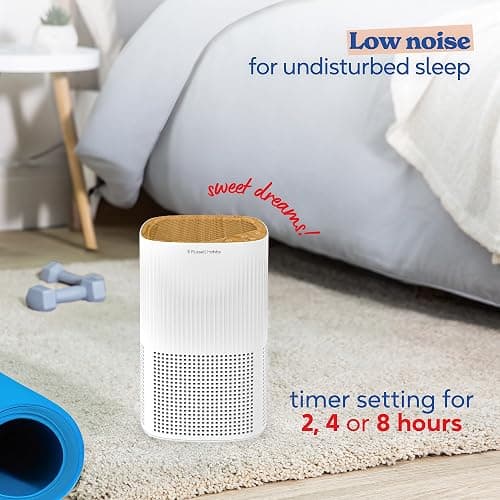 Russell Hobbs Air Purifier for Bedroom Home 100m ³/h CADR, 99.95% Carbon Filter Captures Bacteria, Allergies Odour, Dust, LED Display, Clean Air Mini Aroma White Scandi Wood Effect RHAP1032WDW thumbnail 5