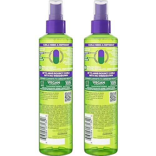 Garnier Fructis Curl Refresher Reviving Water Spray, Sulfate Free, 8.5 Fl Oz, 2 Count (Packaging May Vary) - Coconut - 8.5 Fl Oz (Pack of 2) thumbnail 2