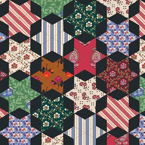 Premium Cotton Original 100 Handbag, Star Patchwork, One Size thumbnail 6