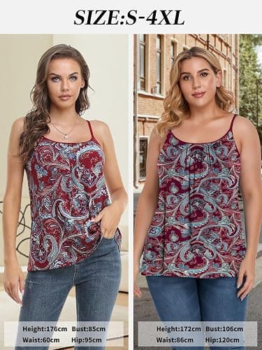 Camisoles for Women with Built in Bra Adjustable Strap Tank Tops Cami Sleeveless Summer Tops for Workout Sleeping Traveling thumbnail 5