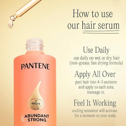 Alix Earle Pantene Abundant & Strong 5-Piece Gift Set - Regimen includes Shampoo (13.5 oz), Conditioner (8 oz), Serum (2 oz) for Hair Loss, Thinning, Anti-Breakage, Volume - Grows Healthier thumbnail 6