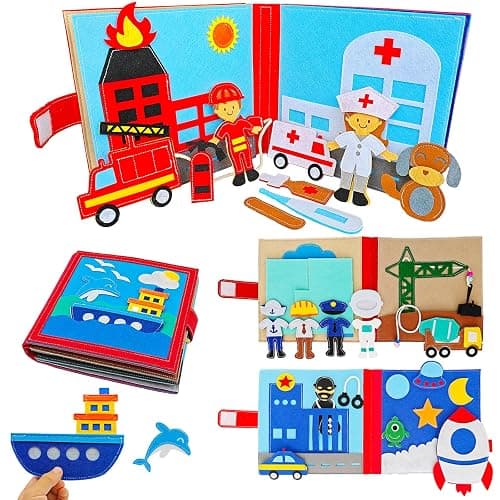 Sendhjurf Montessori Book Busy Board Activity Role Play Books for Toddlers 3-5 Year Old Girls Boys Toys Brithday Gifts - Image 1