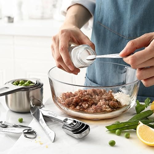 Spring Chef Stainless Steel Measuring Cups & Spoons Set of 20 with Leveler, Nesting 7 Metal Measuring Cups & 13 Spoons for Dry & Liquid Ingredients, Dishwasher Safe Kitchen Tools for Cooking & Baking thumbnail 2