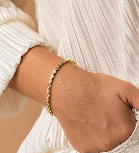 MBW Gold Bracelets for Women Trendy, Dainty 14K Gold Plated Bracelet Stack Beaded Chain Bracelet Set Thin Small Cute Paperclip Bracelets Fashion Waterproof Jewelry Gift Gold Accessories for Women thumbnail 2