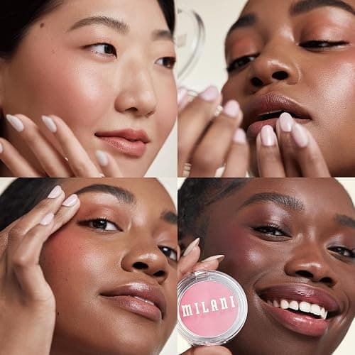 Milani Blush Makeup – Cheek Kiss Cream Blush for Cheeks, Buildable Cream-to-Gel Blusher & Lip Tint, Dewy Natural Color, Hydrating - Merlot Moment thumbnail 5
