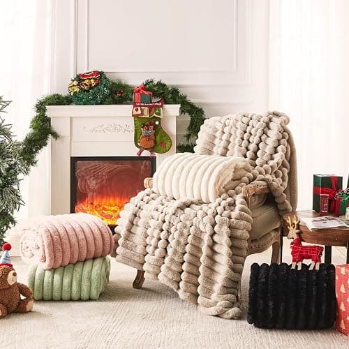 Qieryun Heated Blanket Electric Throw 50″x60 ″Inch - Thick Striped Flannel Electric Blanket,10 Heating Levels, 1-12 Hours Auto Off, Fast Heating Heating Blanket with Overheat Protection. thumbnail 8