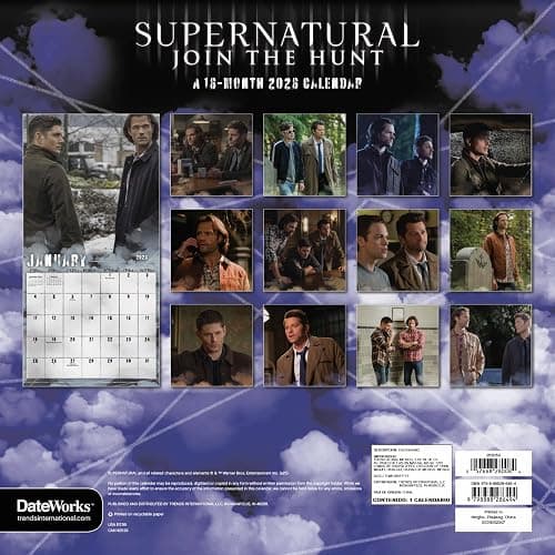 Supernatural Calendar 2026 - Deluxe 2026 Supernatural TV Show Wall Calendar Bundle with Over 100 Reminder Stickers (Sam & Dean Winchester Gifts, Office Supplies) thumbnail 4