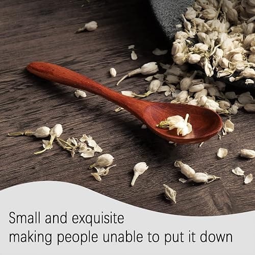 Hefild 7 PCS Small Wooden Spoons, 5.8 Inch Honey Spoons for Tea, Hardwood Wooden Honey Teaspoon for Coffee, Little Tiny Wood Spoons, Bamboo Table Spoon for stirring, Wooden Spoons for Utensils Set thumbnail 5